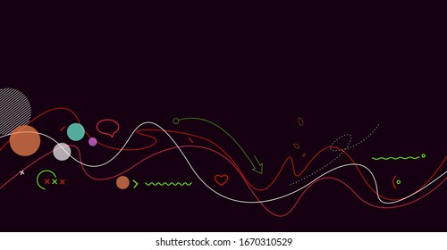 Diseño y fondo de líneas de onda de color abstracto. Uso para diseño moderno, portada, afiche, plantilla, folleto, decorado, volante, banner.