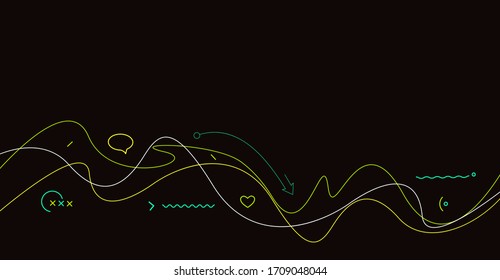 Abstract colorful pattern wave line design and background. Use for modern design, cover, poster, template, brochure, decorated, flyer, banner.