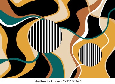 Abstract colorful pattern with wavy line backgrounds. Vector patch for print, fabric, poster, wallpaper, scarf design.