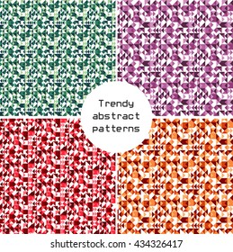 Abstract colorful patterns vector set.