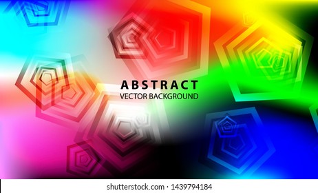 Abstract colorful Pentagon background with gradient color - vector