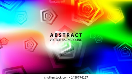 Abstract colorful Pentagon background with gradient color - vector