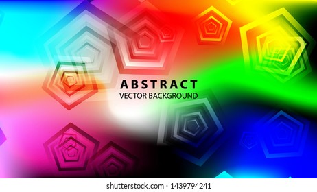 Abstract colorful Pentagon background with gradient color - vector