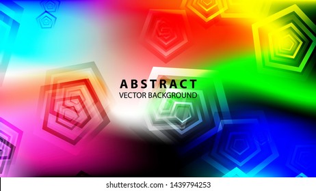 Abstract colorful Pentagon background with gradient color - vector