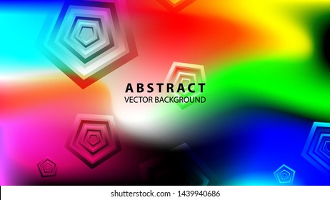 Abstract colorful Pentagon background with gradient color - vector