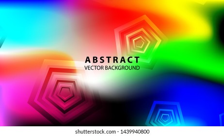 Abstract colorful Pentagon background with gradient color - vector