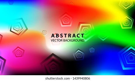 Abstract colorful Pentagon background with gradient color - vector