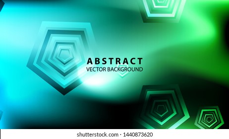 Abstract colorful Pentagon background with gradient color - vector