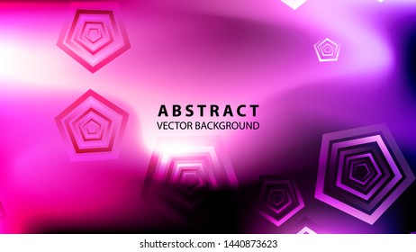 Abstract colorful Pentagon background with gradient color - vector