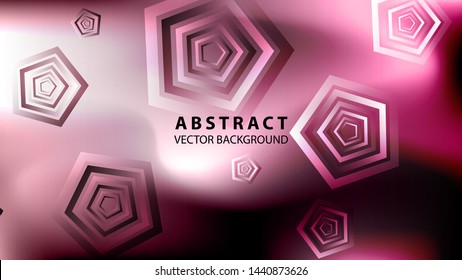 Abstract colorful Pentagon background with gradient color - vector