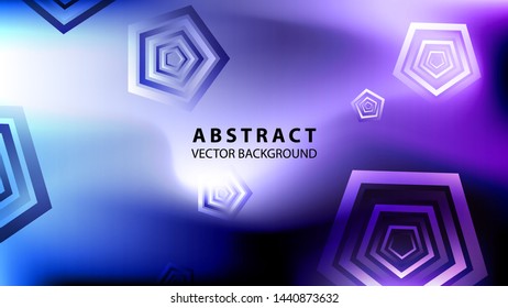 Abstract colorful Pentagon background with gradient color - vector