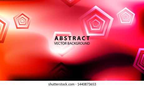 Abstract colorful Pentagon background with gradient color - vector
