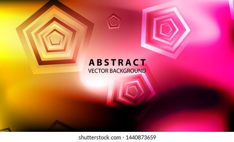 Abstract colorful Pentagon background with gradient color - vector