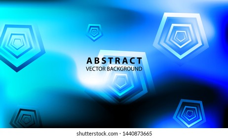 Abstract colorful Pentagon background with gradient color - vector