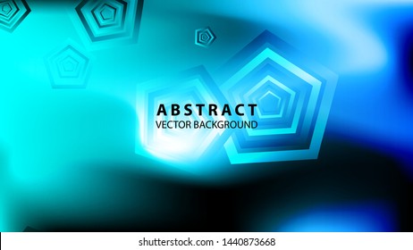 Abstract colorful Pentagon background with gradient color - vector