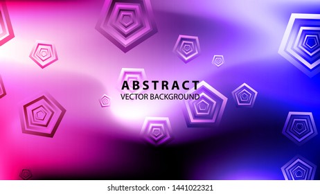 Abstract colorful Pentagon background with gradient color - vector