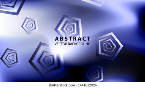 Abstract colorful Pentagon background with gradient color - vector