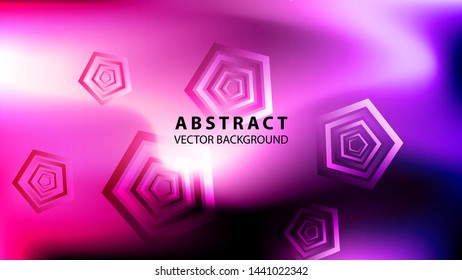 Abstract colorful Pentagon background with gradient color - vector