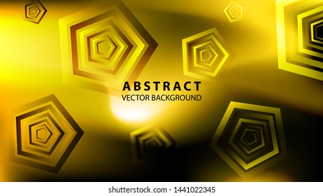 Abstract colorful Pentagon background with gradient color - vector