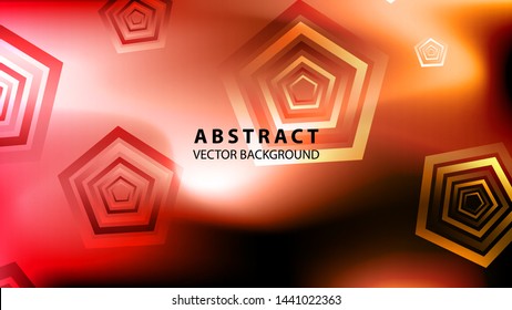 Abstract colorful Pentagon background with gradient color - vector
