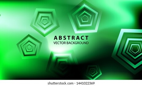 Abstract colorful Pentagon background with gradient color - vector