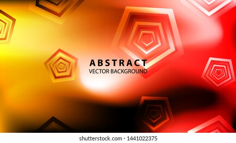 Abstract colorful Pentagon background with gradient color - vector