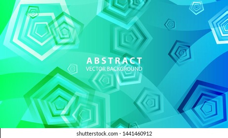 Abstract colorful Pentagon background with gradient color - vector