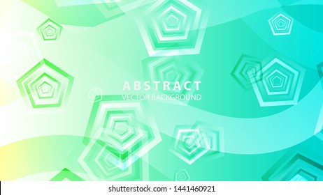 Abstract colorful Pentagon background with gradient color - vector