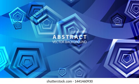 Abstract colorful Pentagon background with gradient color - vector