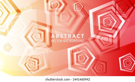 Abstract colorful Pentagon background with gradient color - vector