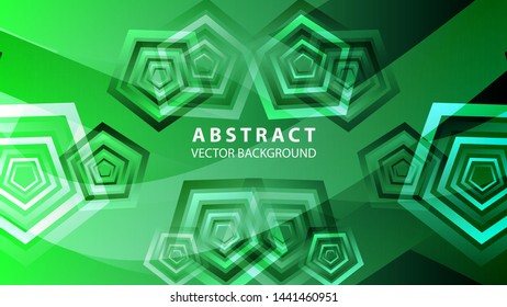Abstract colorful Pentagon background with gradient color - vector
