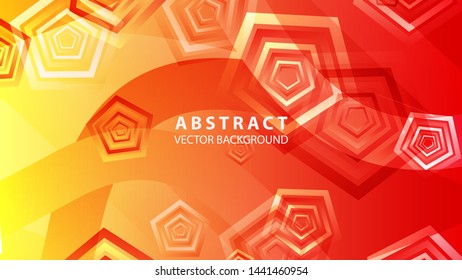 Abstract colorful Pentagon background with gradient color - vector