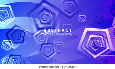 Abstract colorful Pentagon background with gradient color - vector