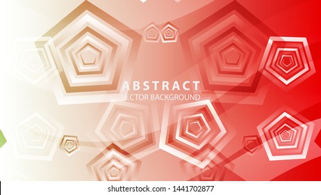 Abstract colorful Pentagon background with gradient color - vector
