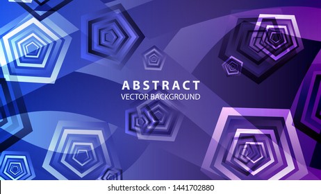 Abstract colorful Pentagon background with gradient color - vector