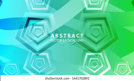 Abstract colorful Pentagon background with gradient color - vector
