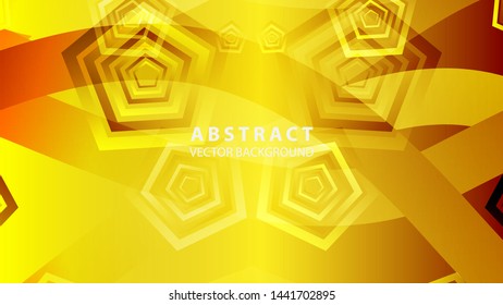 Abstract colorful Pentagon background with gradient color - vector