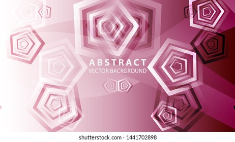Abstract colorful Pentagon background with gradient color - vector