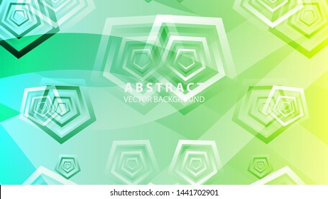 Abstract colorful Pentagon background with gradient color - vector