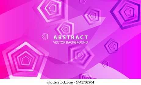Abstract colorful Pentagon background with gradient color - vector