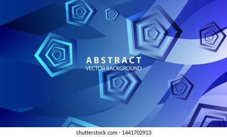 Abstract colorful Pentagon background with gradient color - vector