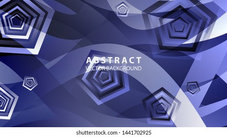 Abstract colorful Pentagon background with gradient color - vector