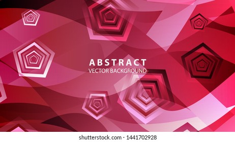Abstract colorful Pentagon background with gradient color - vector