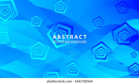 Abstract colorful Pentagon background with gradient color - vector