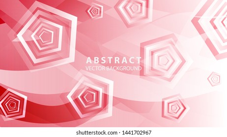 Abstract colorful Pentagon background with gradient color - vector