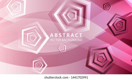 Abstract colorful Pentagon background with gradient color - vector