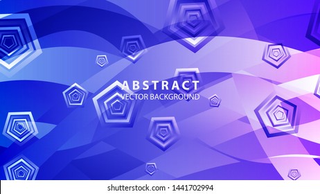 Abstract colorful Pentagon background with gradient color - vector