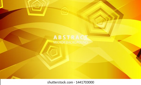 Abstract colorful Pentagon background with gradient color - vector