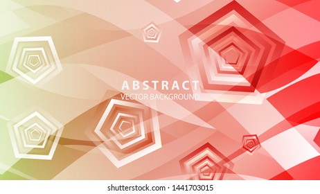 Abstract colorful Pentagon background with gradient color - vector