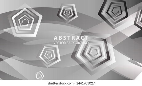 Abstract colorful Pentagon background with gradient color - vector